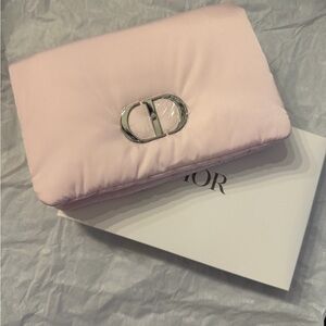 Dior Soft Pink Clutch with Silver Accent